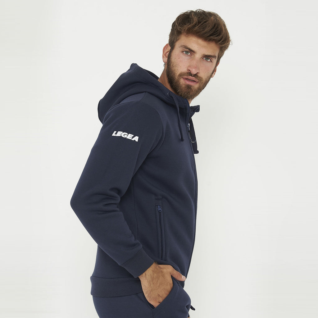 Sweat à capuche avec zip Sarajevo bleu