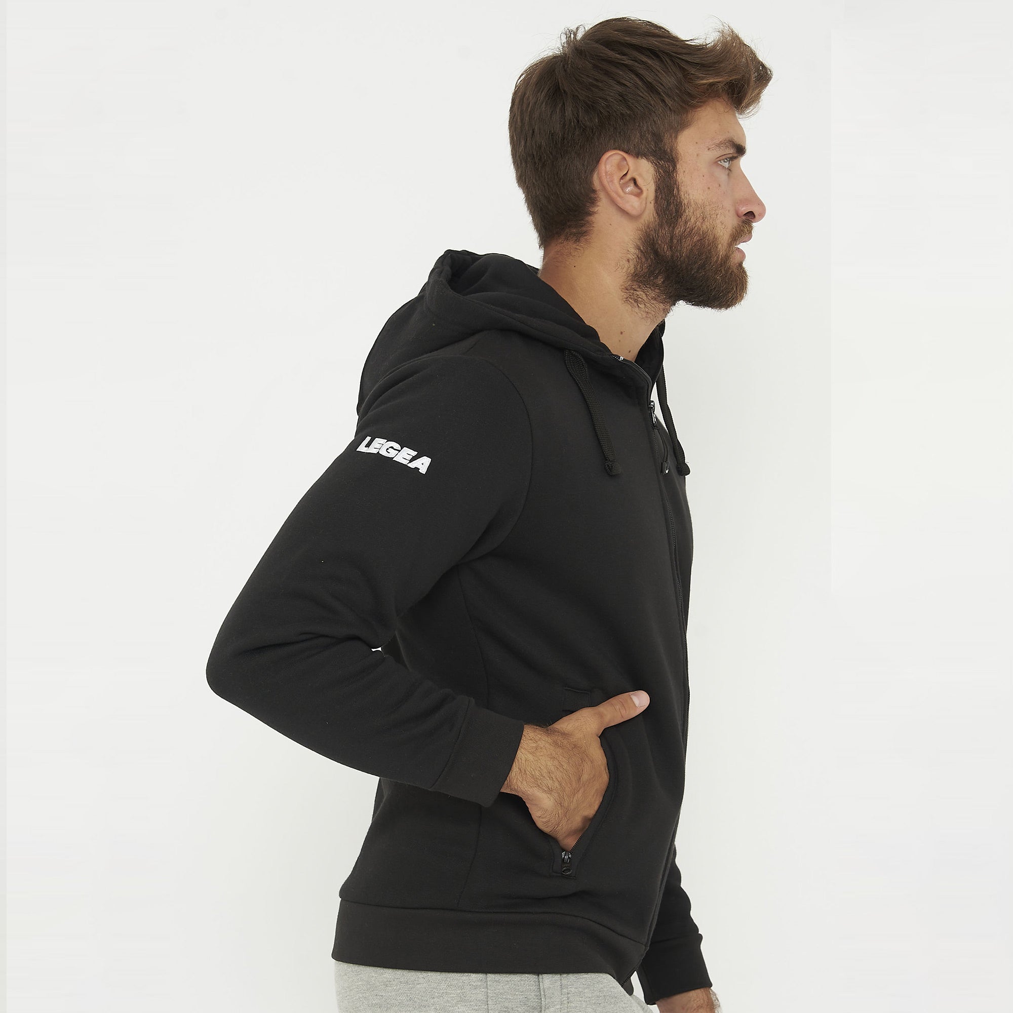 Tuta completa felpata con zip Sarajevo Sofia - nero grigio