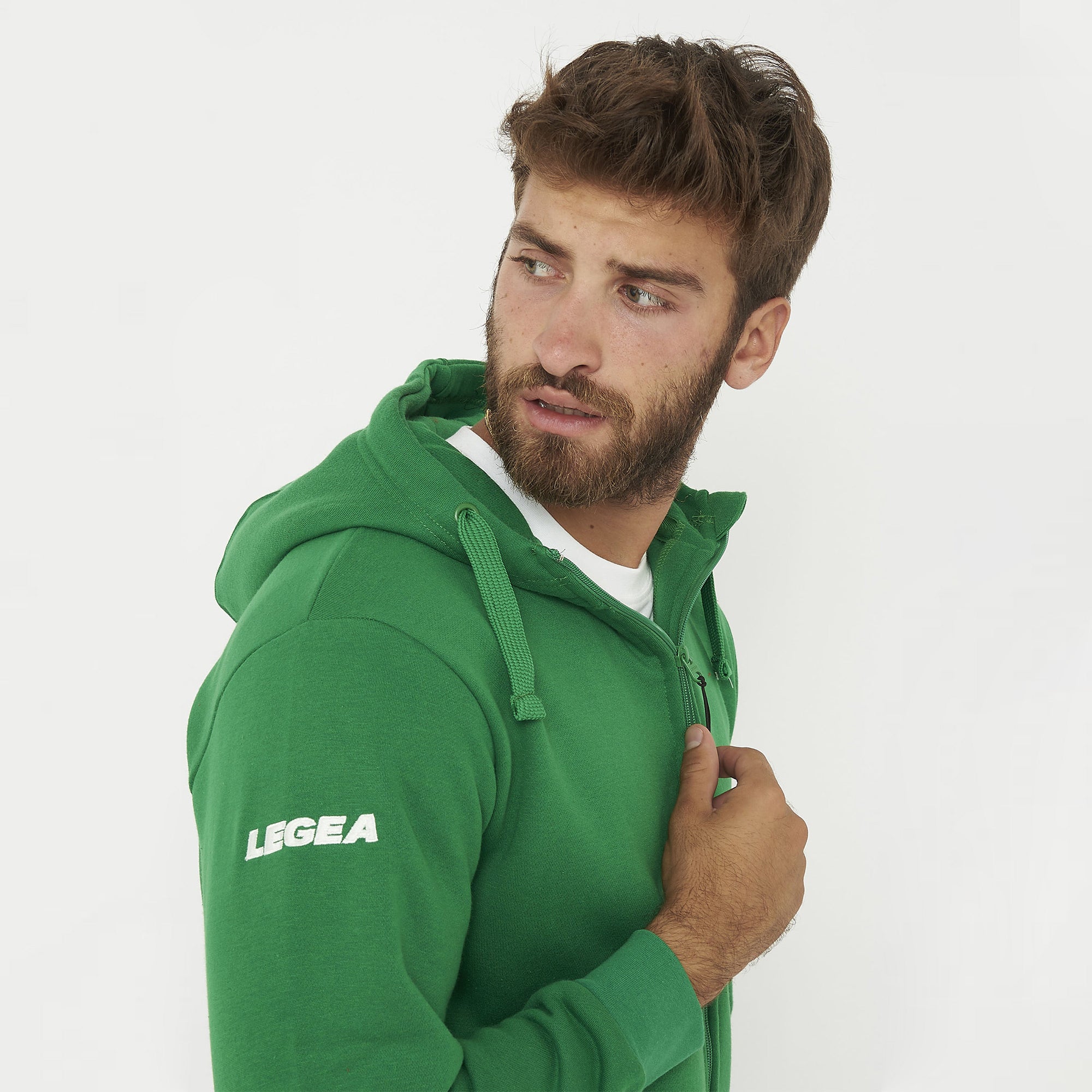 Felpa con cappuccio e zip Sarajevo verde