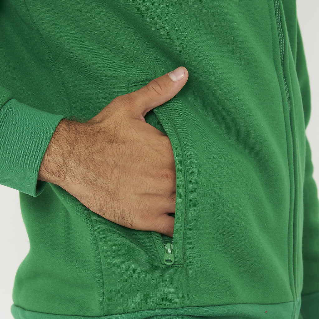 Sudadera con capucha y cremallera verde Sarajevo