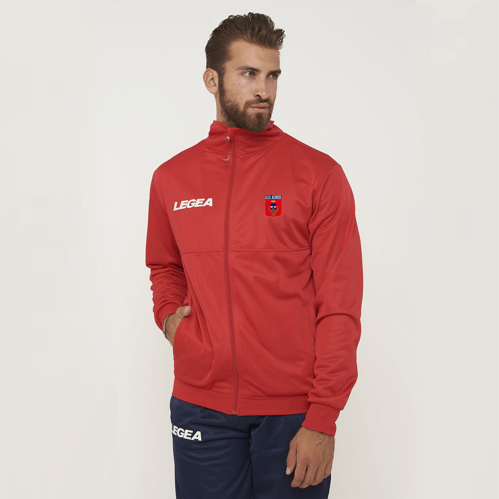 Giacca sportiva con zip Cuba rosso - Altarese 1929