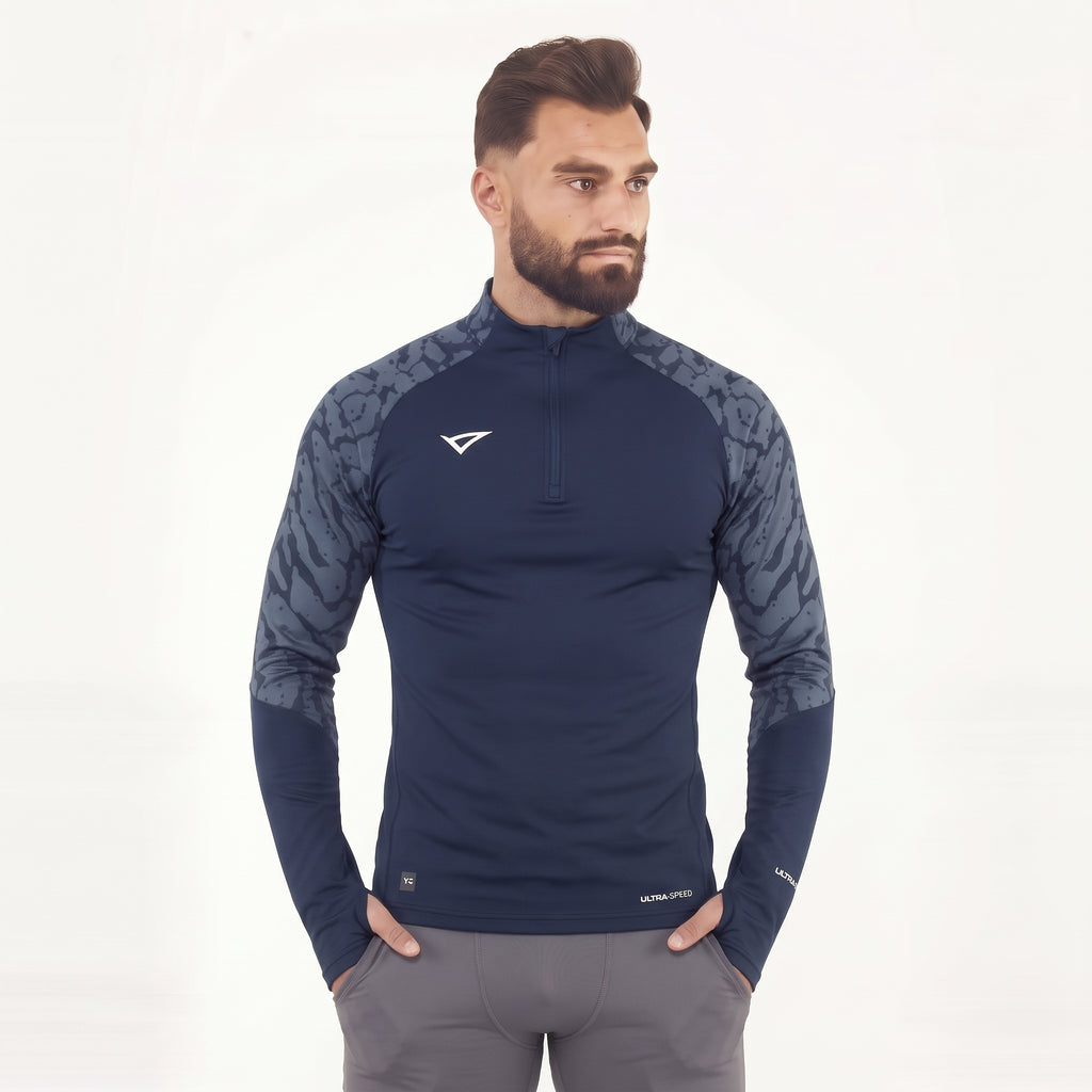 Giacca con mezza zip Bristol | Blu | S