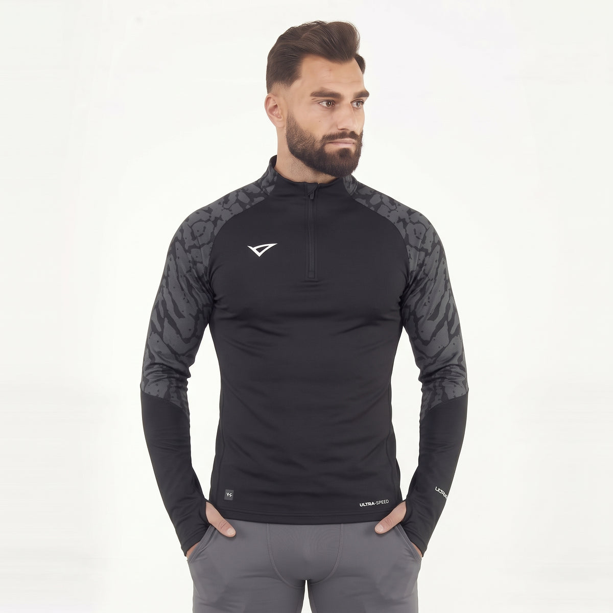 Giacca con mezza zip Bristol | Nero | S