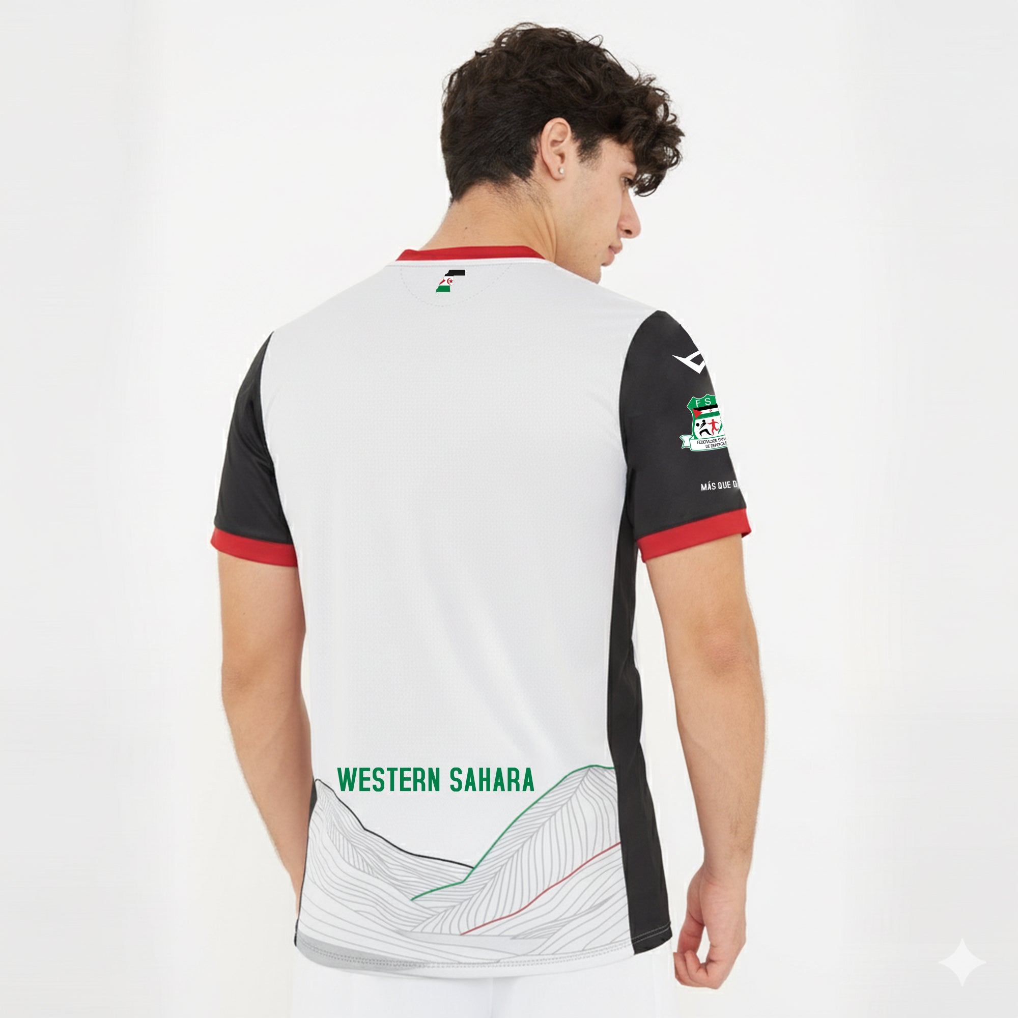 Camiseta Home Saharaui - blanco negro