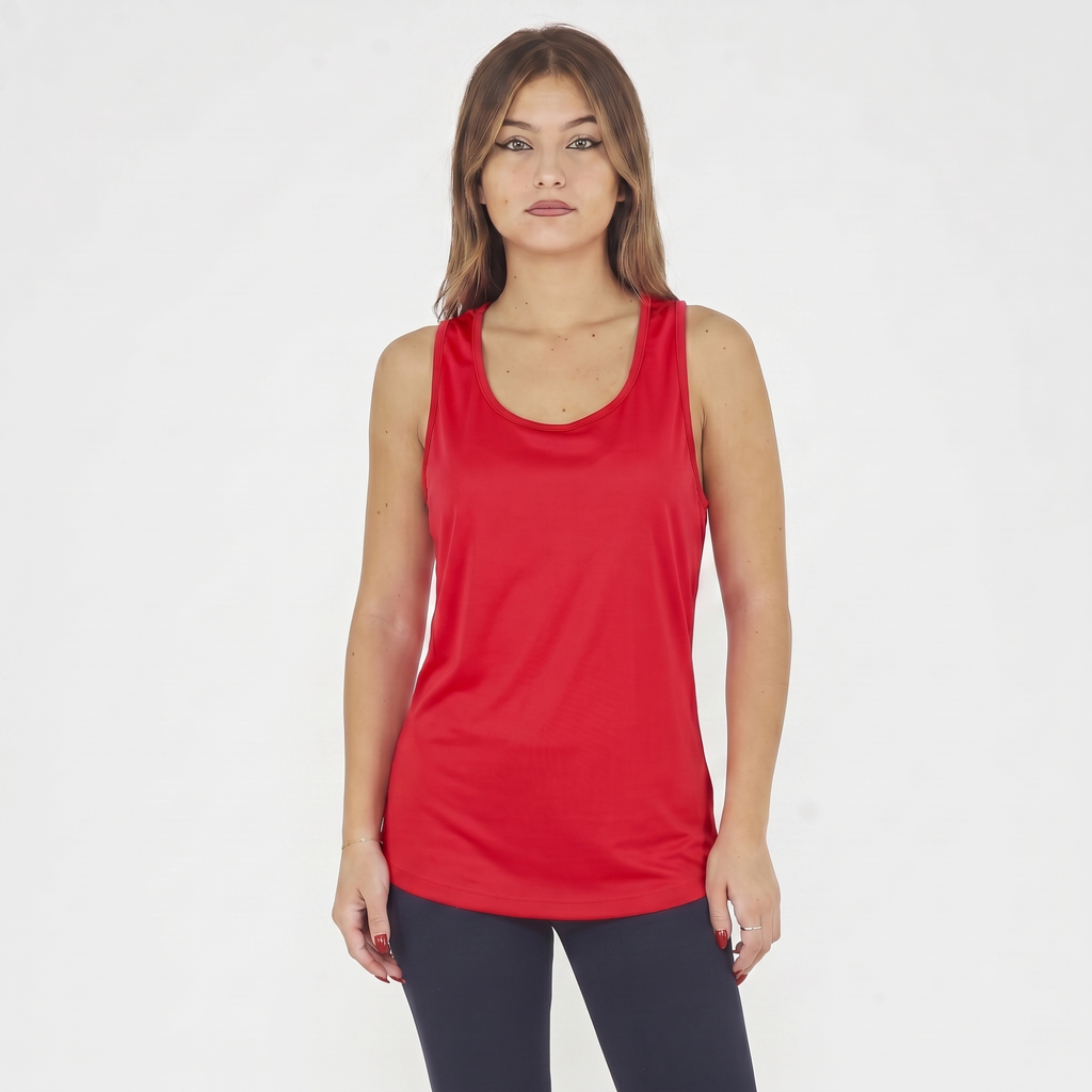 Camiseta sin mangas de poliéster con espalda cruzada Tanissa