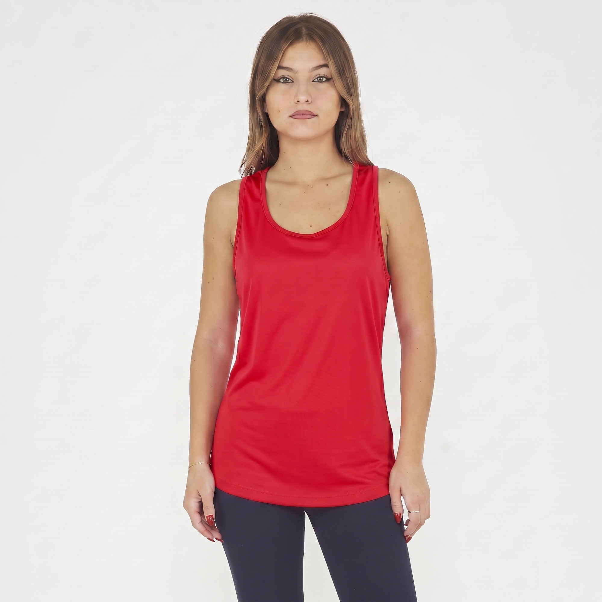 Camiseta sin mangas de poliéster con espalda cruzada Tanissa