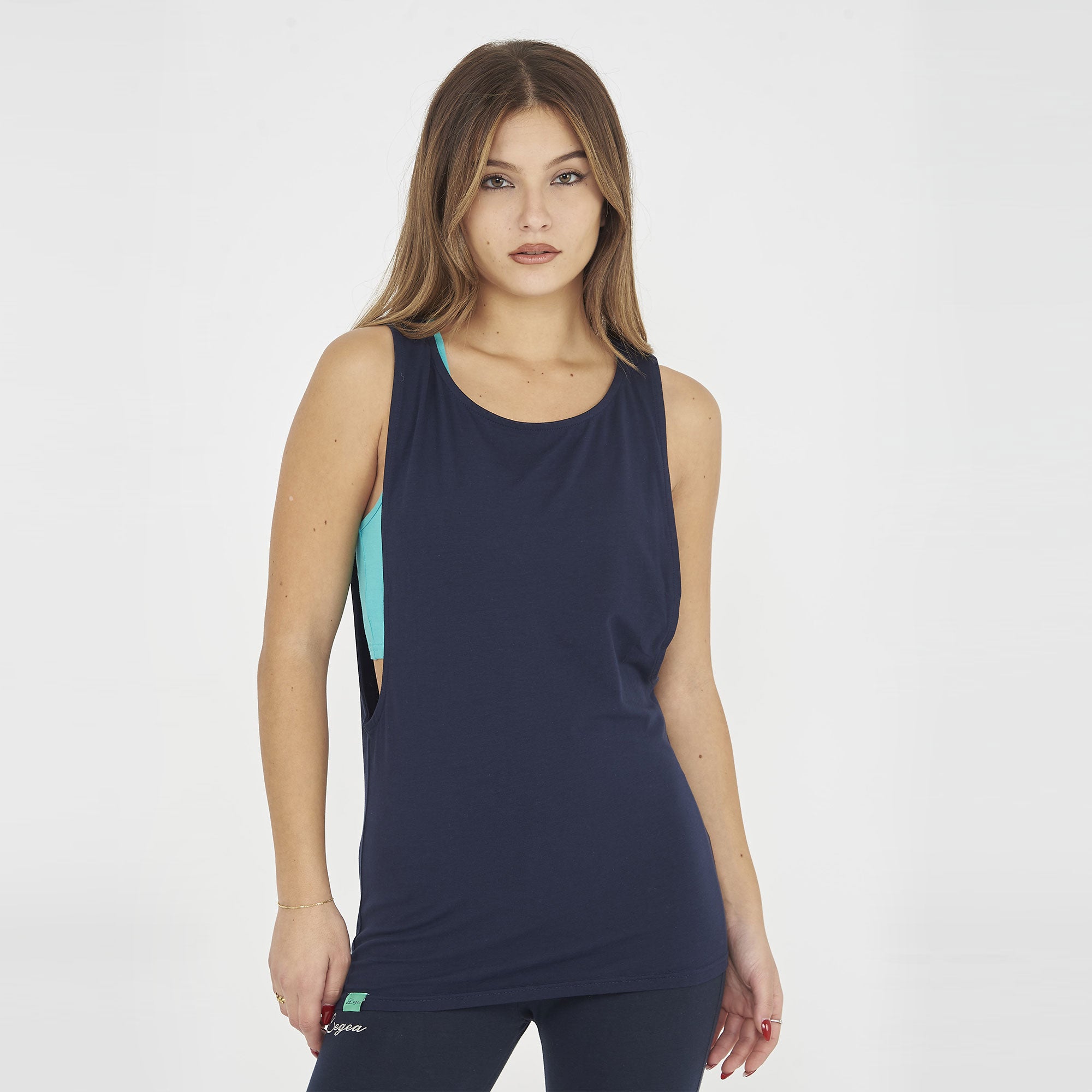 Canotta NISHER da running in cotone elasticizzato