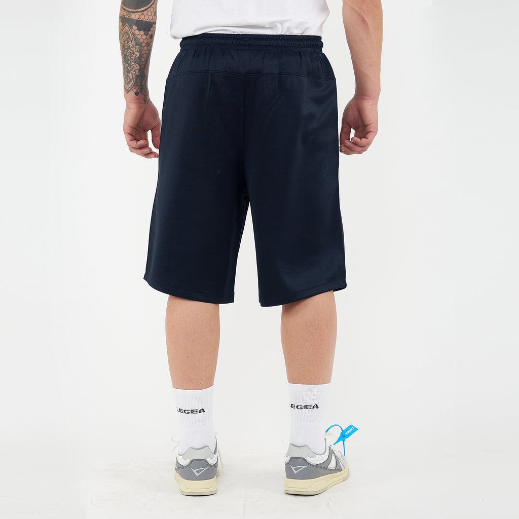 Bermuda outdoor en polyester avec poches fonctionnelles bleues