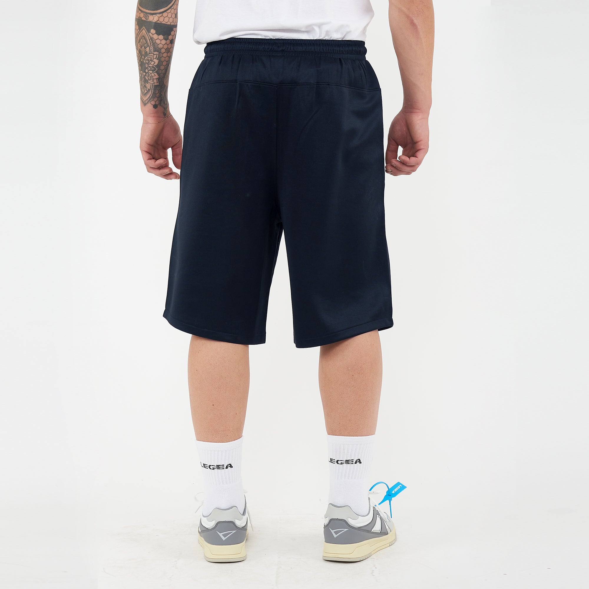 Bermuda outdoor en polyester avec poches fonctionnelles bleues