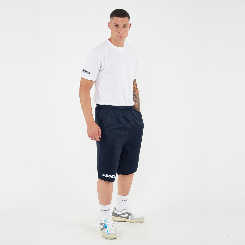 Bermuda outdoor en polyester avec poches fonctionnelles bleues