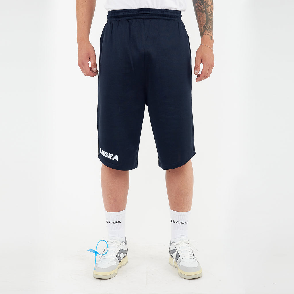 Bermuda outdoor en polyester avec poches fonctionnelles bleues