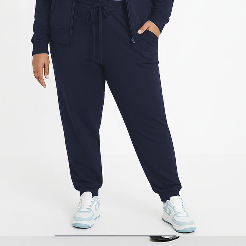 Pantalones de chándal ajustados de algodón - talla grande