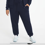 Pantalones de chándal ajustados de algodón - talla grande