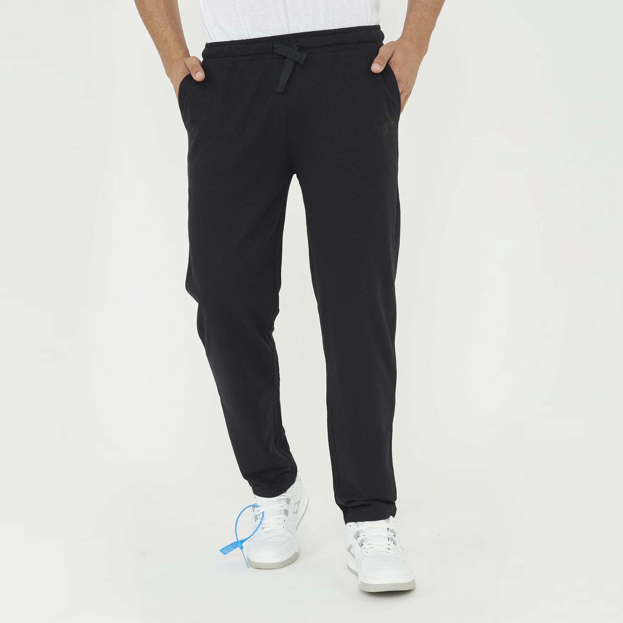 Pantaloni running slim fit con zip alla caviglia