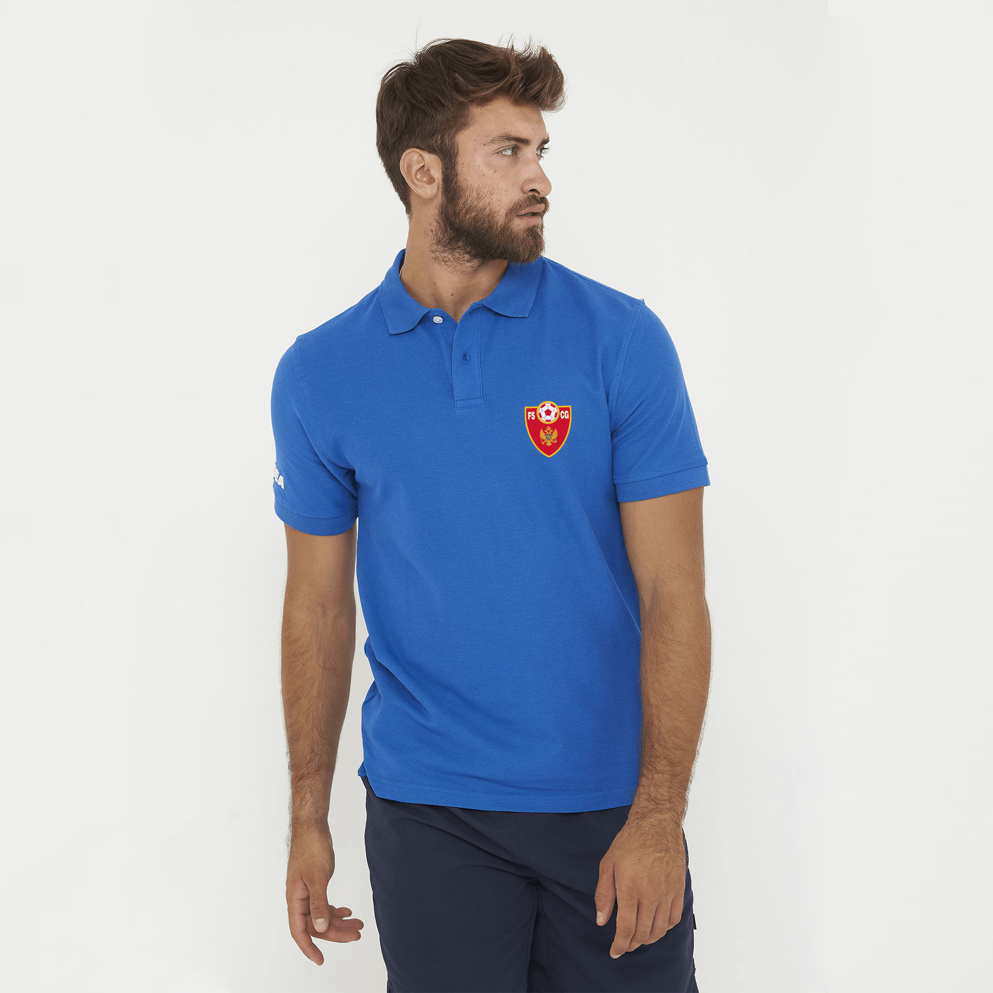 Maglia Polo in cotone azzurra - Montenegro