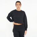 Felpa girocollo in cotone F-Essence - Nero - L