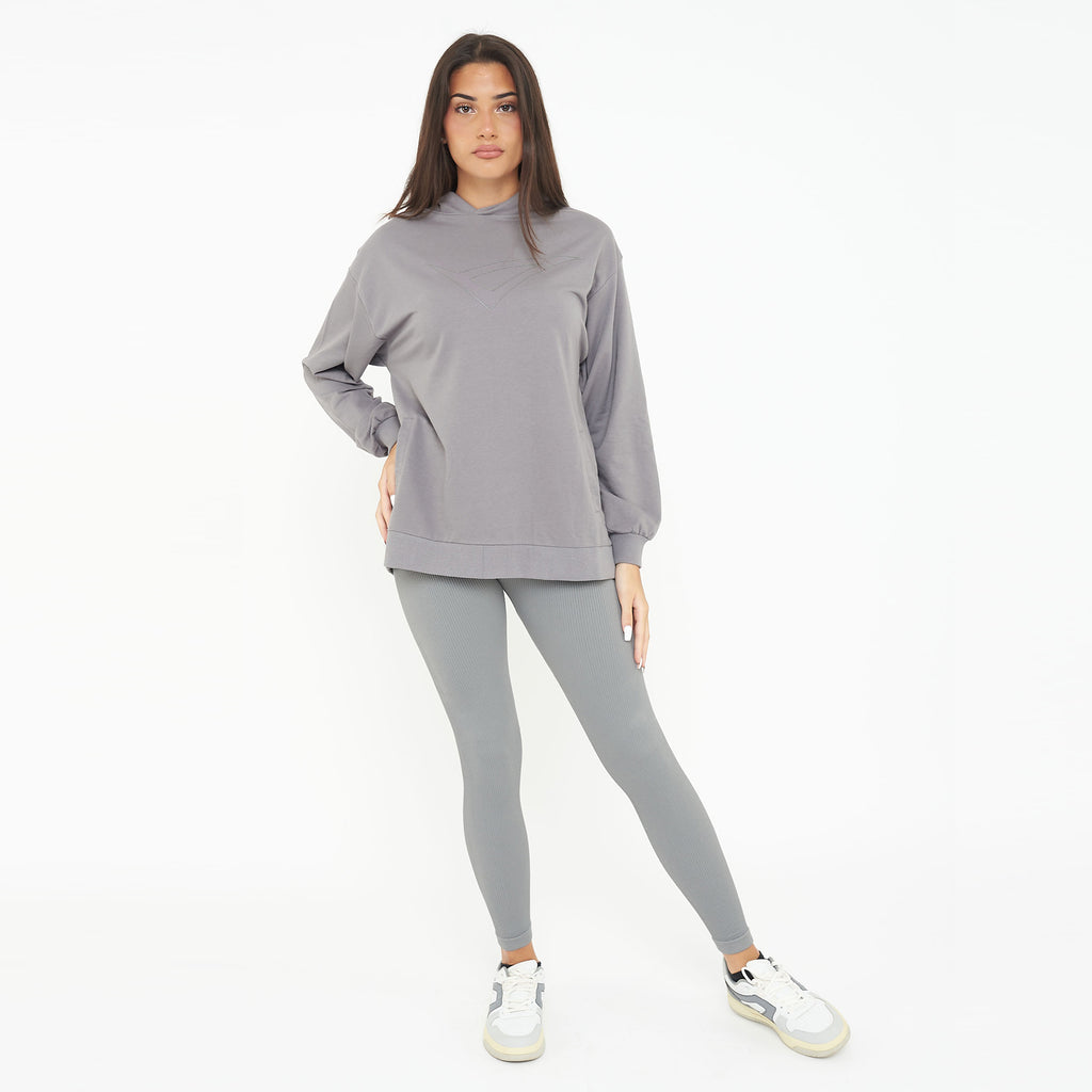 Felpa con cappuccio in cotone F Loosy